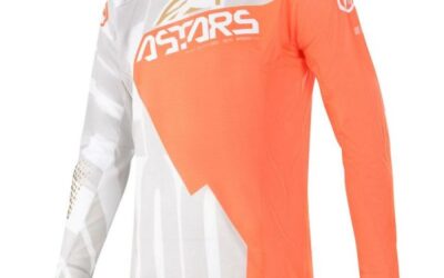 ALPINESTARS TECHSTAR FACTORY METAL JERSEY BLANCO / NARANJA