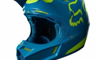 CASCO FOX V3 MOTH LE AZUL / VERDE
